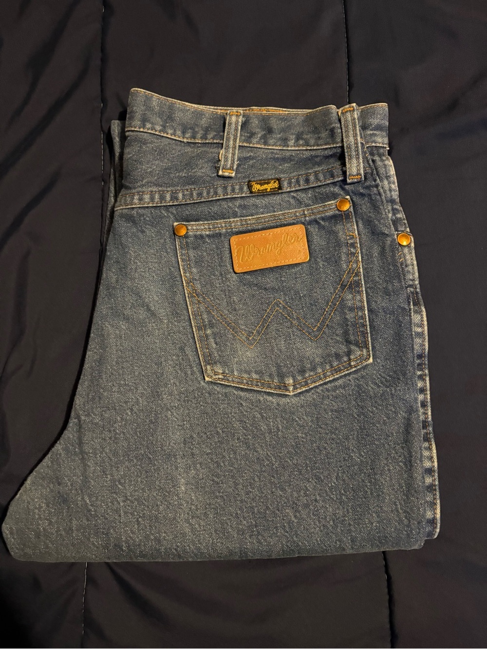 Wrangler Cowboy Cut Fit Dark Blue Denim Jeans
